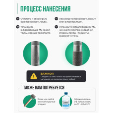 Шумоизоляция для труб набор SGM ECO для всех типов труб. Звукоизоляция сантехники, канализации 110, стояка. Для ванной, кухни